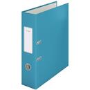 Biblioraft LEITZ 180° Cosy, carton laminat, A4, 80 mm, albastru celest