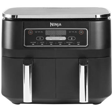 Friteuza Ninja AF300EU, 2400W, 7.6L, 6 metode de gatit, Max Crisp, Roast, Bake, Reheat, Dehydrate and Air Fry, Negru