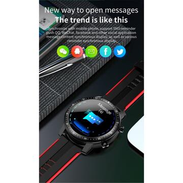 Smartwatch SMARTWATCH SPORTS WATCH BLACK GREEN SENBONO S30 1.3 inch 240x240 - WATERPROOF IP68 + SPORT AND COMMUNICATORS FUNCTIONS
