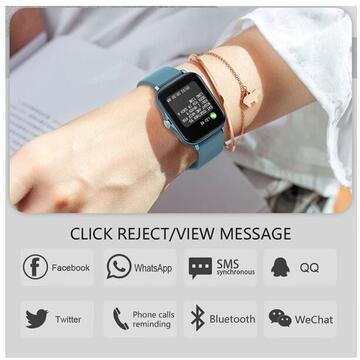 Smartwatch SENBONO LADY Y20 1.7" Blue