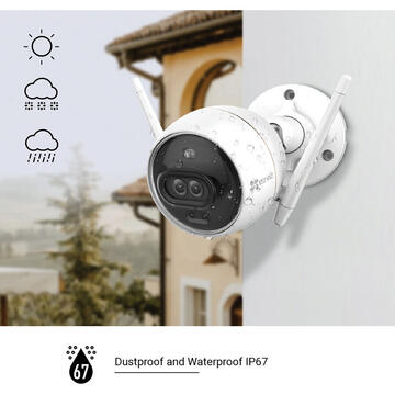 Camera de supraveghere EZVIZ C3X Smart Outdoor Camera with Dual Lens Colour Night Vision, powered by Dark-Fighter
