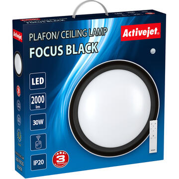 Activejet plafond LED AJE-FOCUS Black + remote control