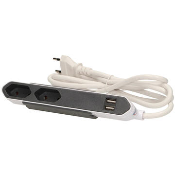 Prelungitor Orno Przedłużacz PowerBar USB z przewodem 1,5m