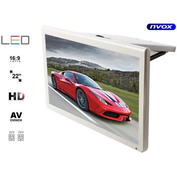 NVOX Monitor de tavan suspendat cu actuatoare hidraulice LED 22 inch video-in 12v 24v