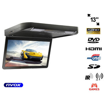 NVOX Monitor LCD 13 inch dvd hdmi usb sd jocuri