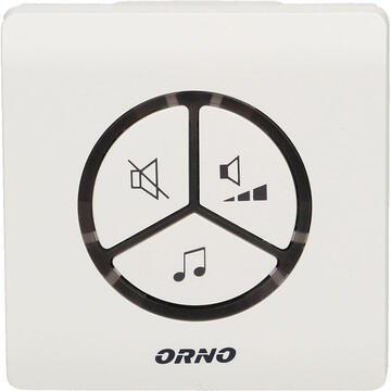 Orno Dzwonek bezprzewodowy SMARTEK AC, sieciowy, bezbateryjny przycisk, learning system, 25 dźwięków, 80m