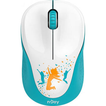 Mouse nJoy WL110, USB Wireless, White