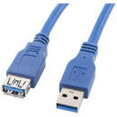 Cable Lanberg CA-US3E-10CC-0018-B (USB 3.0 M - USB 3.0 F; 1,8m; blue color)