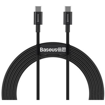 Baseus Superior, Fast Charging, USB Type-C la USB Type-C 100W 1m, Negru
