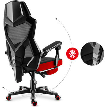 Scaun Gaming Huzaro Combat 3.0 Gaming armchair Mesh seat Black, Red