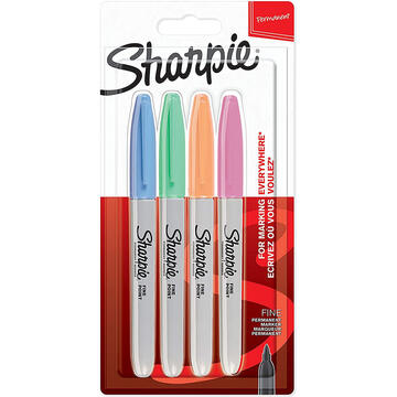Sharpie 2065402 permanent marker Fibre tip Blue, Green, Orange, Pink 4 pc(s)