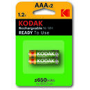 Kodak rechargeable Ni-MH AAA battery 650 mAh (2 pack)