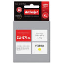 Activejet ACC-571YNX ink for Canon printer; Canon CLI-571Y XL replacement; Supreme; 12 ml; yellow