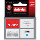 Activejet ACC-521CN ink for Canon printer; Canon CLI-521C replacement; Supreme; 10 ml; cyan