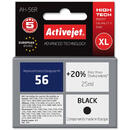 Activejet AH-56R ink for HP printer, HP 56 C6656A replacement; Premium; 25 ml; black