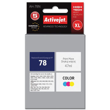 Activejet AH-78N ink for HP printer, HP 78 C6578D replacement; Supreme; 47 ml; color