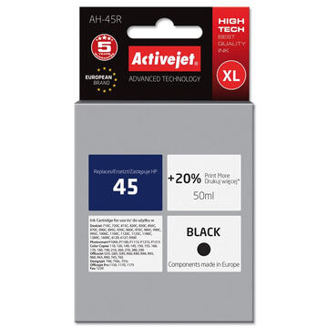 Activejet ink for Hewlett Packard No.45 51645A