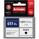 Activejet AH-651BRX ink for HP printer; HP 651 C2P10AE replacement; Premium; 20 ml; black
