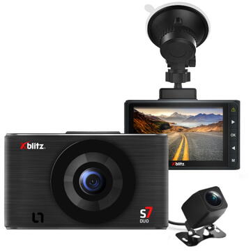 Camera video auto Xblitz S7 Duo Camera auto video Dual fata/spate, Full HD Black