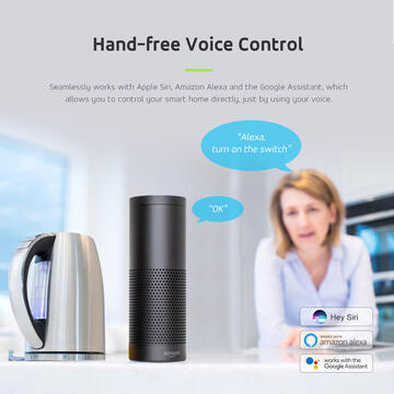 Remote controlled WiFi socket Android iOS Alexa Google Home timer GreenBlue GB705 max 3840W