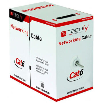 Techly ITP9-FLU-0305 networking cable Grey 305 m Cat6 U/UTP (UTP)