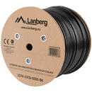 Cablu retea LANBERG LCF6-21CU-0305-BK, Cat.6, F/UTP, 305m, Black