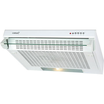 Hota CATA F-2060 WH_1 Hood, C, Convential, Width 60 cm, Max extraction power (UNE/EN 61591) 205 m3/h, Mechanical control, LED, White