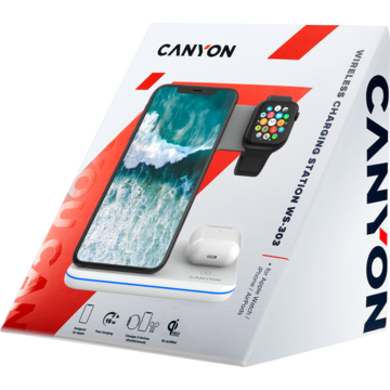 Incarcator wireless Canyon 3in1 WS-303 white