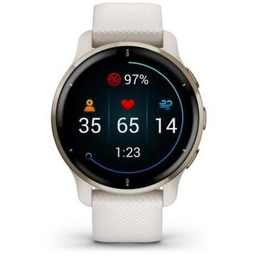 Smartwatch Garmin Venu 2 Plus GPS 1.3, 43 mm  AMOLED Gold, Ivory GPS