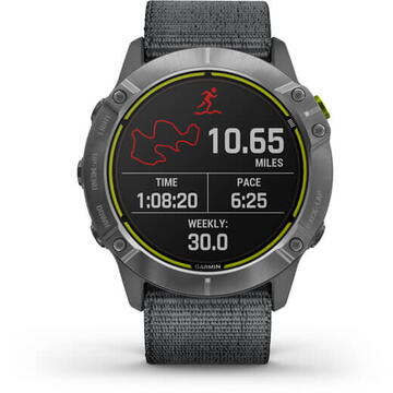 Smartwatch Garmin Enduro black/graphite DLC-Titan UltraFit Nylon Armband   1,4″  280 x 280 pixeli 64 MB