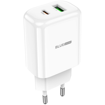 Incarcator de retea Blue Power BBN4 Potential, Quick Charge, 20W, 1 X USB - 1 X USB Tip-C, Alb