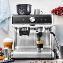 Espressor Gastroback 42616, 1550 W, 2.8 l, 15 bar, Rasnita de cafea incorporata, Dispozitiv de spumare, Inox/Negru