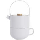 Ceainice si infuzoare Bredemeijer Tea-for-one Umea white with Bamboo lid  142007