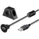 AMPIRE Cablu prelungitor USB 200cm (cu soclu)