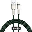 Baseus Cafule Metal, Fast Charging Data Cable pt. smartphone, USB la Lightning Iphone 2.4A, braided, 2m, verde