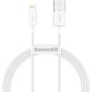 Baseus Superior, Fast Charging Data Cable pt. smartphone, USB la Lightning Iphone 2.4A, 1m, alb