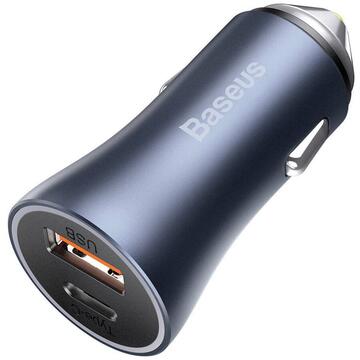 Baseus Golden Contactor Pro, Quick Charge 40W, 2 x USB 5V/3A, negru