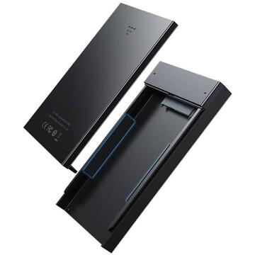 HDD Rack Baseus Pt HDD/SSD, 2.5 inch, S-ATA, interfata PC USB 2.0, plastic, lungime cablu 50 cm, negru