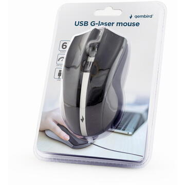 Mouse Gembird MUS-GU-02 USB, Black