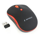 Mouse Gembird MUSW-4B-03-R, USB Wireless, Black-Red