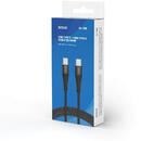 Savio CL-159 USB cable 1 m USB 2.0 USB C - USB C Black