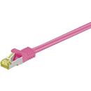 goobay Patch cable SFTP m.Cat7 pink 3,00m - LSZH, Magenta