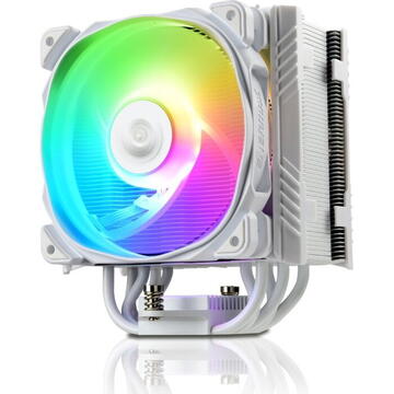 Cooler Procesor Enermax Snow Edition, RGB, CPU Intel / AMD AM4, Suport 230W + TDP, ARGB PWM, 14 cm, Alb