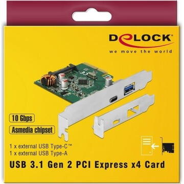 DeLOCK PCIe> 1x USB C + 1x USB A, USB controller