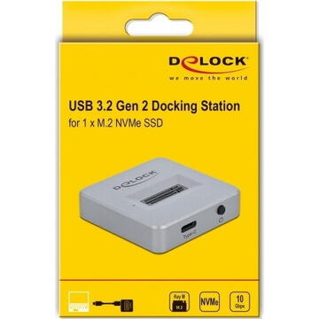 DeLOCK 64000 storage drive docking station Silver