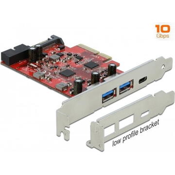DeLOCK PCIe x4> 1x USB-C / 2xUSB-A / 1xUSB3.0
