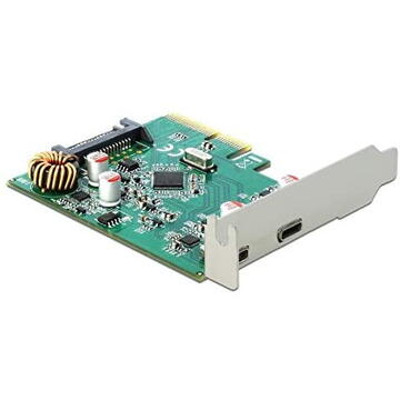 DeLOCK PCIe x4> 2xext SuperS. USB 10Gbps (USB 3.1 Gen 2) USB Type-C feMałe