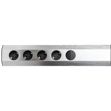 Prelungitor Bachmann CASIA 923.007 - 4 port - silver / black - wall and corner mounting