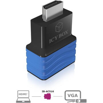 ICY BOX IB-AC516 Adapter HDMI - VGA