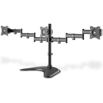 Digitus Universal Triple monitor stand, monitor mount (black)